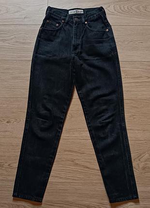 Черные джинсы motor jeans, высокая посадка, 100% хлопок