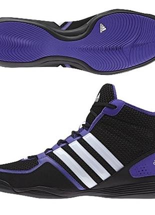 Боксерки adidas box fit iii черно-фиолетовые