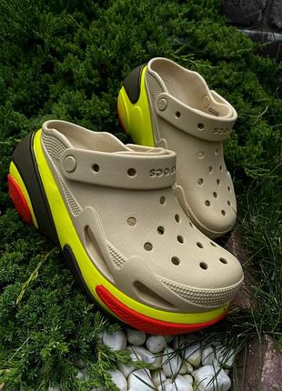Жіночі крокси сабо crocs crocs crocs bubble crush clog sesame новинка w5 35р
