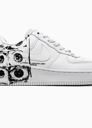 Кроссовки мужские, кроссовки женские, 1в1 люкс качество, кожа, nike air force 1 low х comme des garçons supreme, sky-nik-0671
