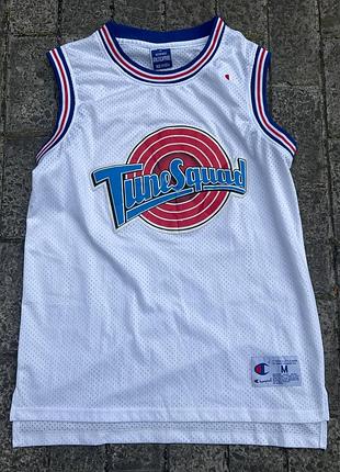 Винтажная майка champion x space jam tune squad jordan 23 оригинал 90s