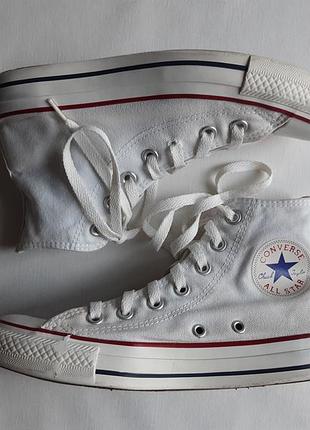 Кеды converse chuck taylor all star high (4.5 / 23.5 см / eur 37) оригинал! чистое хорошее состояние! высокие белые конверсы