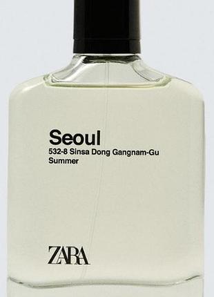 Парфюм для чоловіків zara seoul summer 100ml (індивідуальне упакування)