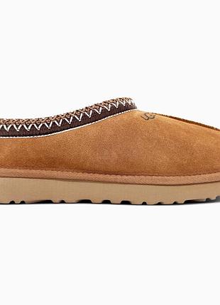 Кроссовки мужские, кроссовки женские, 1в1 люкс качество, кожа, ugg tasman chestnut (коричневая вышивка), sky-ugg-0051