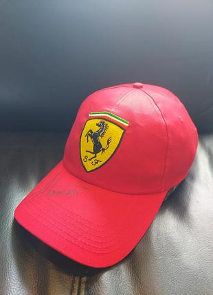 Бейсболка бавовняна scuderia ferrari з автографом f. alonso