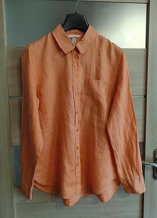 💯% лляна сорочка рубашка h&amp;m