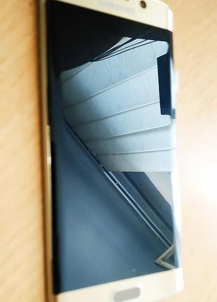 Дисплей samsung galaxy s6 edge (sm-g925) з рамкою в зборі, gold
