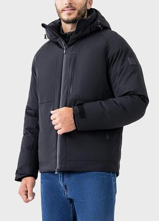 Куртка avecs чорная з технологией "windproof"