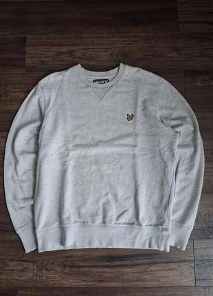 Сірий оригінальний світшот lyle & scott / чоловіча кофта лайл скотт