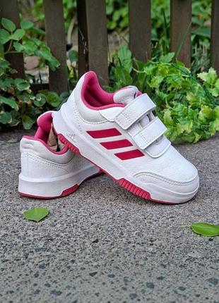 Кроссовки детские белые девчоноки высокие adidas tensaur hook and loop 25-26 размер