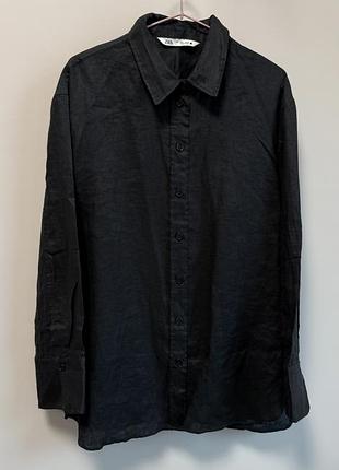 Льняная рубашка  zara
