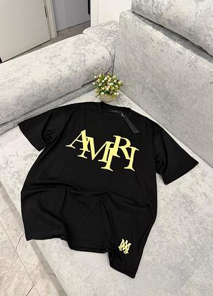 Чорна футболка amiri | 100% бавовна | s–l | унісекс