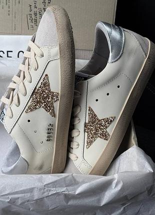 Жіночі кеди з зіркою golden goose deluxe brand ggdb голден гус  шкіра 36–41   в наявності супествр  superstar