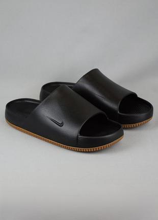 Шльопанці чоловічі nike calm slide сандалі босоніжки чорні на платформі взуття літнє оригінал 44-45 р/29.5 см      adidas puma crocs reebok skechers