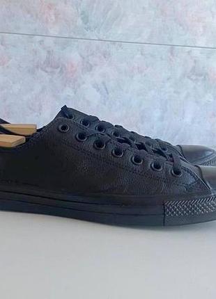 Converse чоловічі шкіряні кеди кросівки чорного кольору 44 розмір