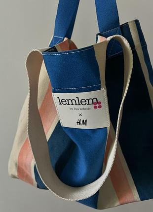 Бавовняна сумка шопер h&m x lemlem