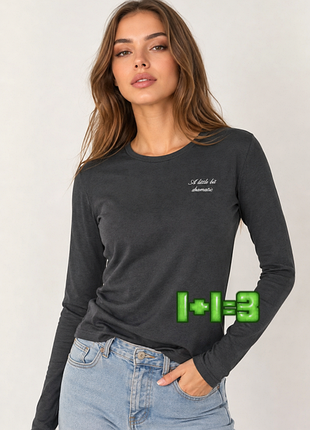 💝1+1=3 жіночий сірий светр лонгслів прямого крою бавовна primark, розмір 44 - 46