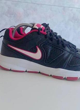 Nike t-lite x женские осенние спортивные кроссовки кожа черные 37 37.5 размер