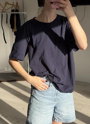 Базова футболка oversize синя блакитна s m l