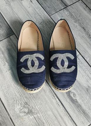Эспадрильи chanel замшевые