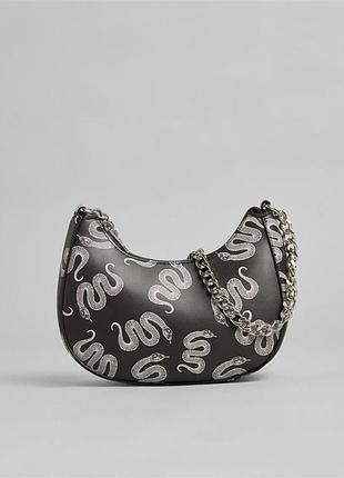 Сумка bershka зі зміїним принтом 🐍