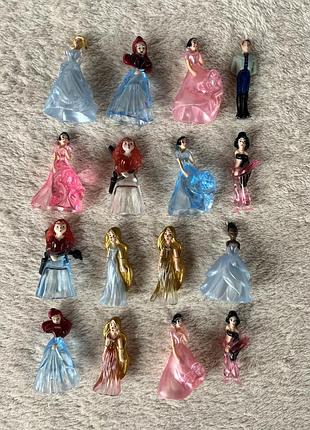 Колекція мініатюрних іграшкових фігурок принцес дісней (disney princess) набір 16 шт