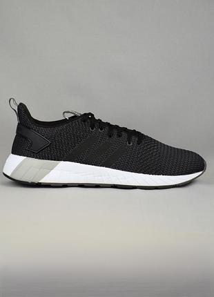 Adidas questar byd кроссовки мужские сетчатые текстильные серо-черные весна лето оригинал 45-46 р/30 см nike asics puma new balance
