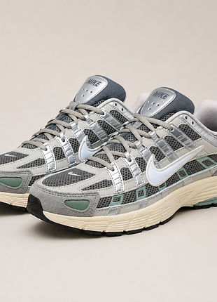 Кроссовки унисекс nike p-6000 серо-серебристые демисезонные 36-41