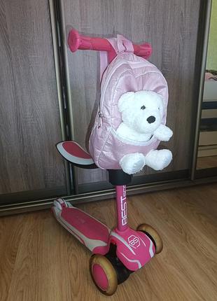 Самокат-велобіг best scooter + рюкзачок в подарунок