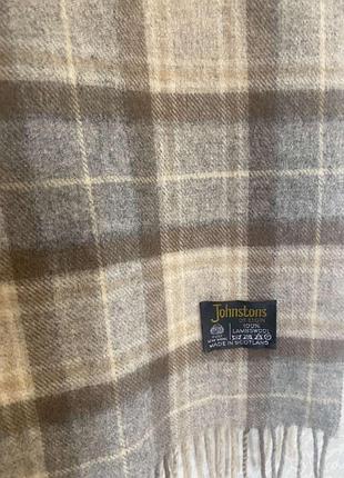 Винтажный шерстяной шарф johnstons of elgin оригинал 100% lambswool шотландия