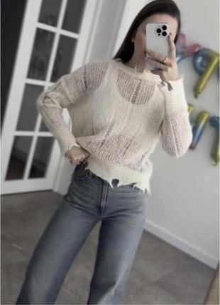 Светр zara з шерсті альпаки розмір м
