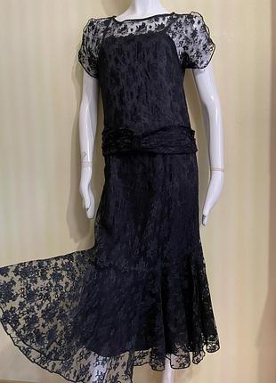Елегантна чорна вінтажна сукня від the dress company melbourne