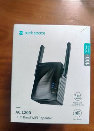 Wi-fi репітер rock space rsd0608 1200 мбит/с, 2.4 и 5 ггц