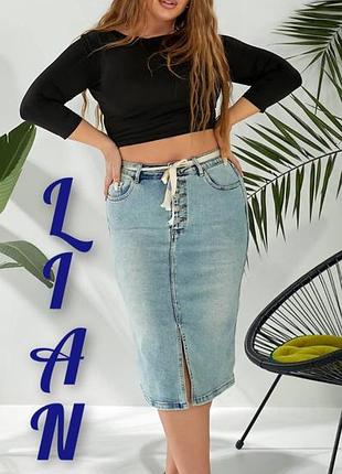 Спідниця liana 395 блакитна джинсова