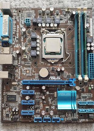 Материнская плата asus pbh61-m lx + процессор intel core i7-3770