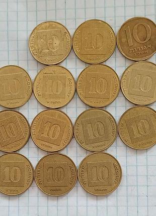 10 агорот 1974-2017 ізраїль 14 монет