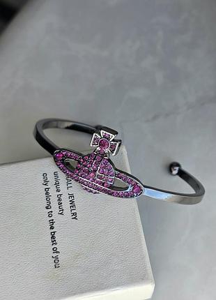 Браслет black style vivienne westwood purple crystals