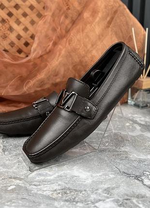 Louis vuitton monte carlo driving moccasins мужские туфли мокасины кожа оригинал 43.5 eur
