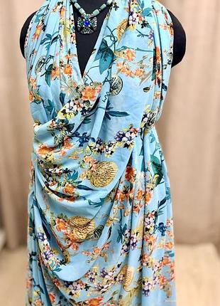 Тканина шифон з квітковим принтом, відріз 3 м / 150 см