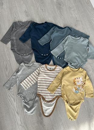 Набір бодиків 3-6 місяців, next, h&m