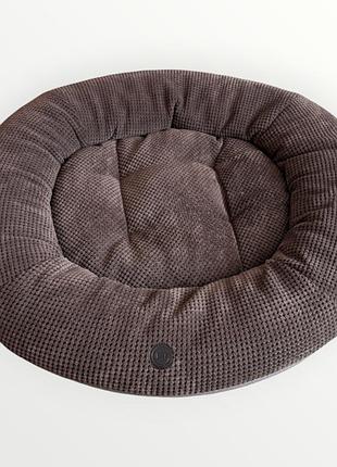 Овальний лежак bagel brown m для собак 4-10 кг