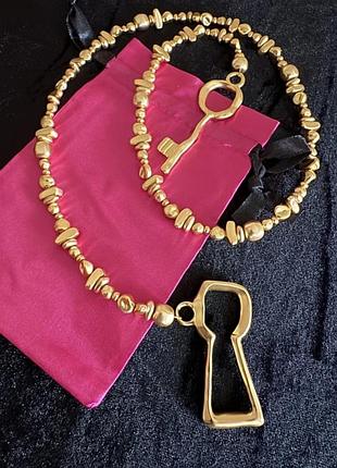 2в1 ожерелье - пояс с маркировкой schiaparelli, скиапарелли, ремень, колье, ключ и замок