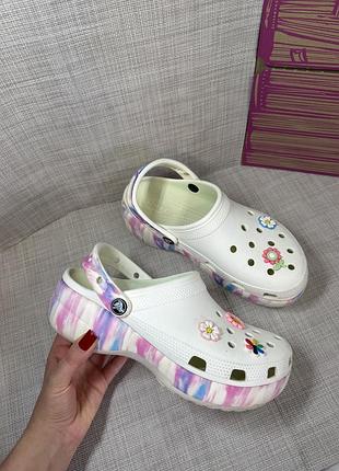 Оригинальные шлепанцы сабо крокс crocs платформа