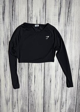 Gymshark топ оригинал croptop m размер чёрный кроптоп
