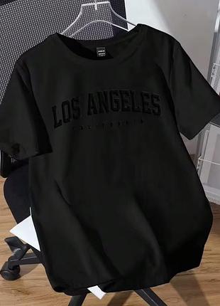 Женская черная футболка los angeles