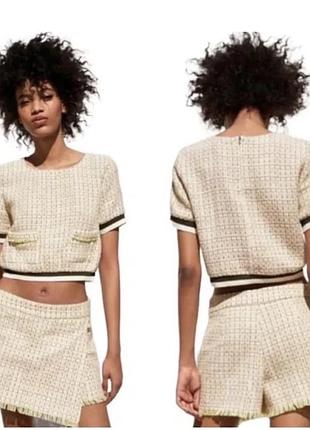 Твідовий топ zara (s)
