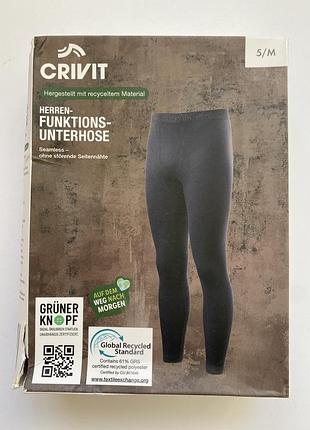 Новые мужские термоштаны термокальсоны зональное безшовное crivit чёрный синие размер s m l xl xxl