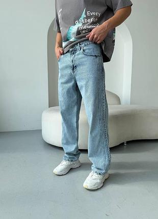 Джинси баггі з лампасами baggy блакині