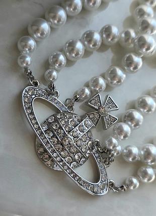 Намисто white vivienne westwood big bright saturn