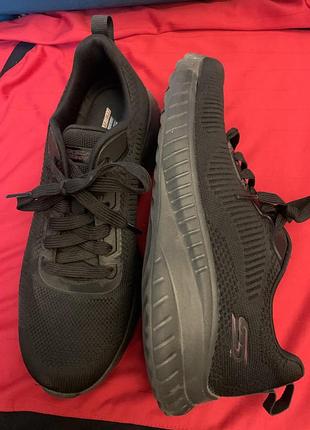 Чорні жіночі кросівки skechers bobs memory foam, легкі